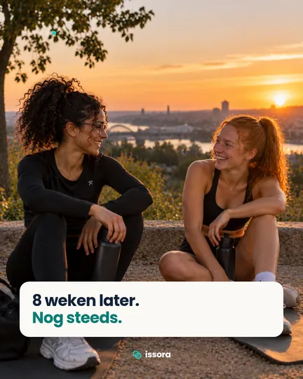 Instagram-post: 8 weken later. Nog steeds.